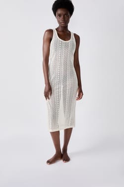 Langes Häkel-Strandkleid;${refinementColor}