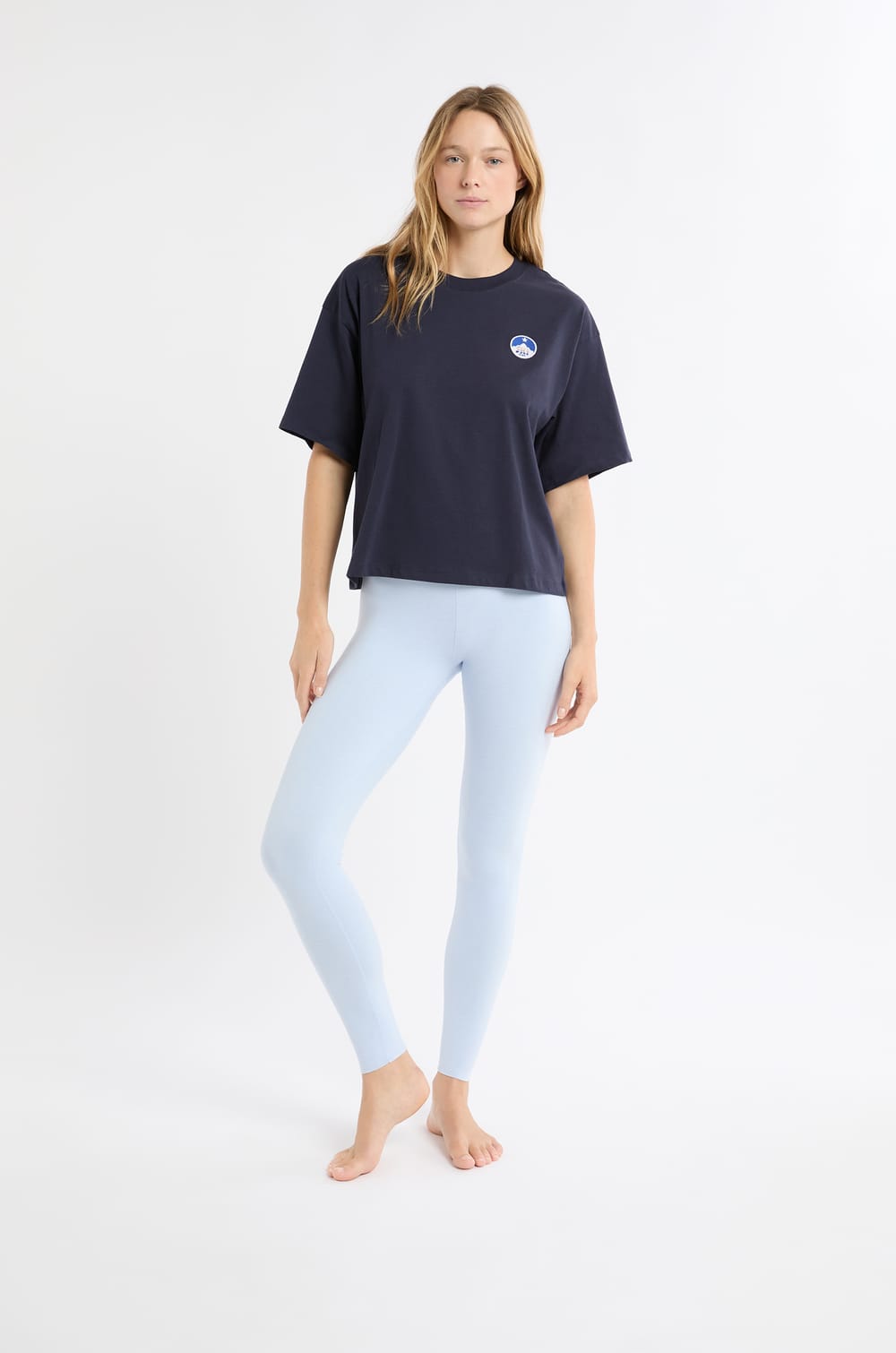 Cotton Pyjama T-shirt with Pattern;${refinementColor}