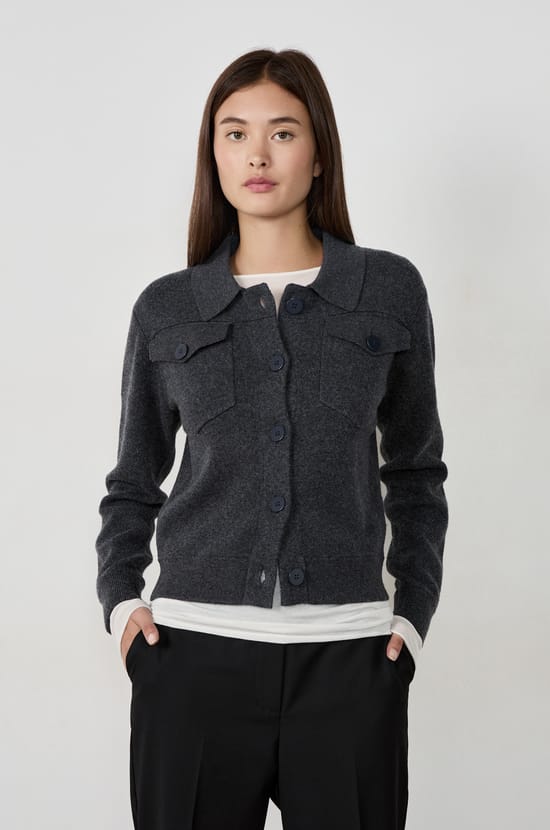 NOT US Veste pull à boutons;${refinementColor}