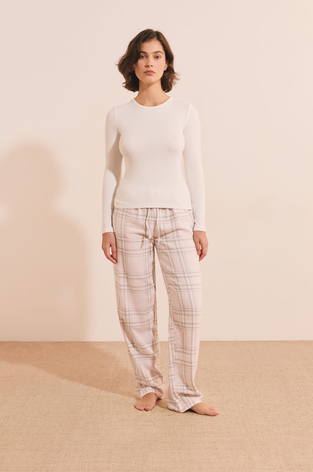 Ensemble de pyjama 3 pi&egrave;ces &agrave; carreaux;${refinementColor}