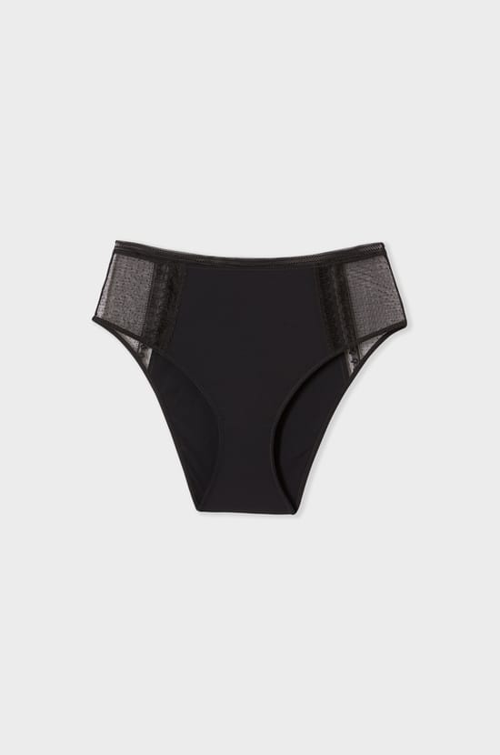 Culotte midi avec d&eacute;tails en dentelle;${refinementColor}