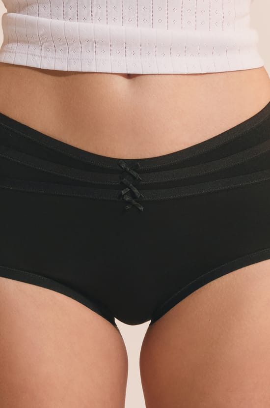 3-Pack Of Organic Cotton Shorties;${refinementColor}
