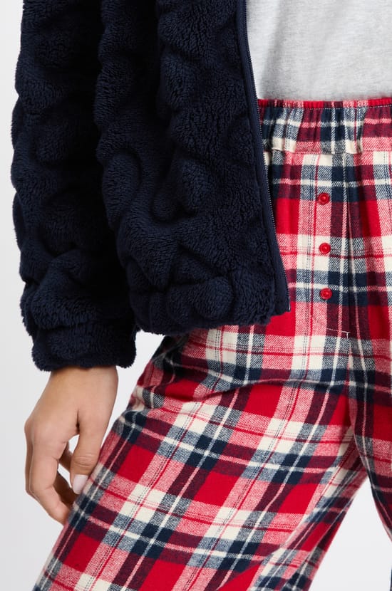 Ensemble de pyjama 3 pièces à motifs avec coton;${refinementColor}