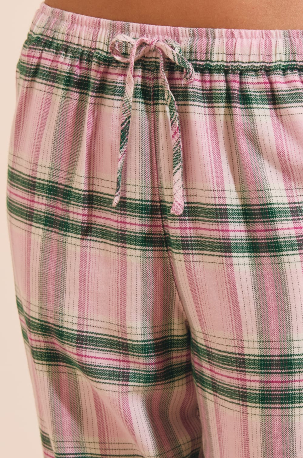 Pantalon de pyjama &agrave; carreaux avec coton;${refinementColor}