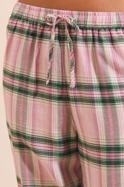 Pantalon de pyjama &agrave; carreaux avec coton;${refinementColor}