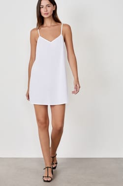 Short V-Neck Dress;${refinementColor}