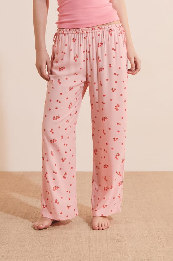 Pantalon de pyjama 7/8 &agrave; motifs tomate;${refinementColor}