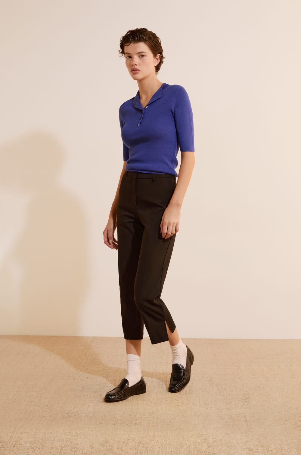 Pantalon Capri avec coton;${refinementColor}