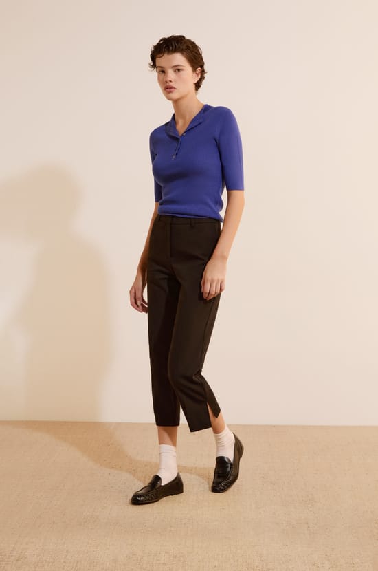 Pantalon Capri avec coton;${refinementColor}
