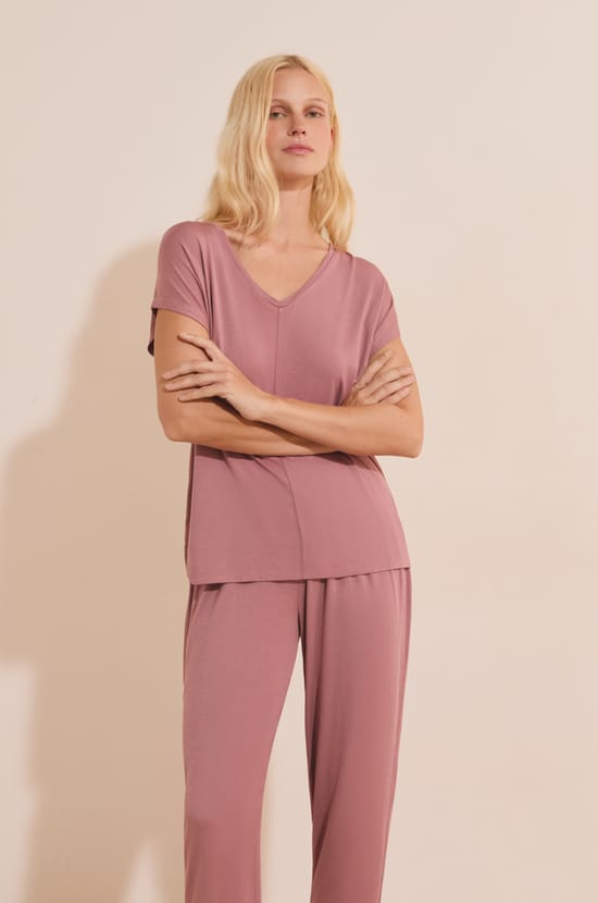 Top manches courtes uni;${refinementColor}