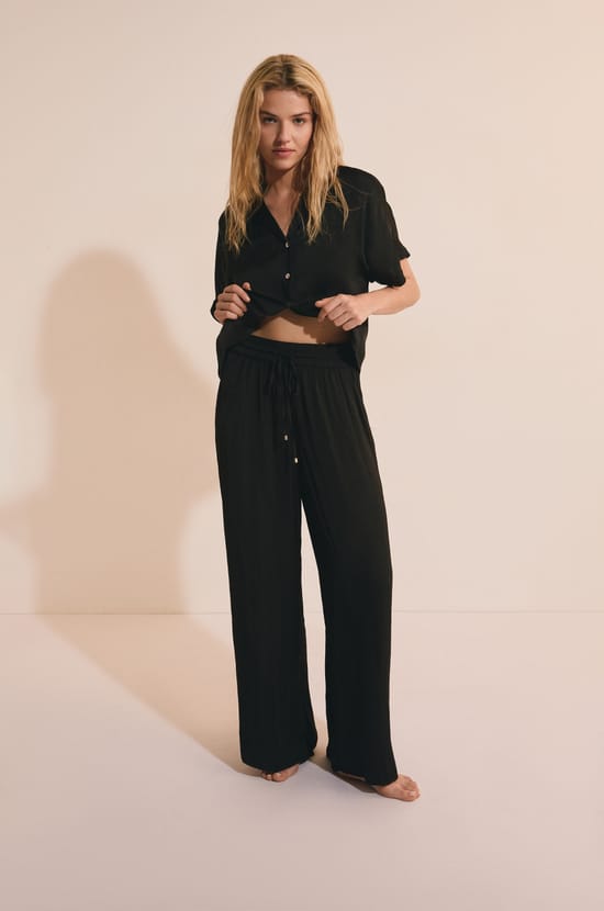 Wide-leg satin trousers;${refinementColor}