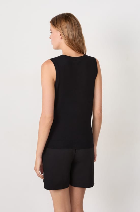 Sleeveless Cardigan Sweater;${refinementColor}