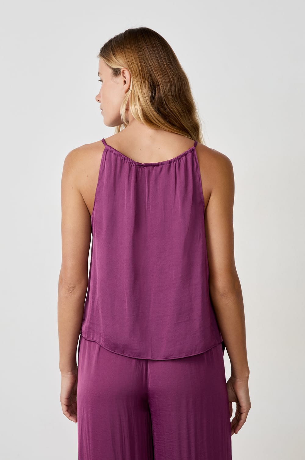 Sleeveless Satin Camisole;${refinementColor}