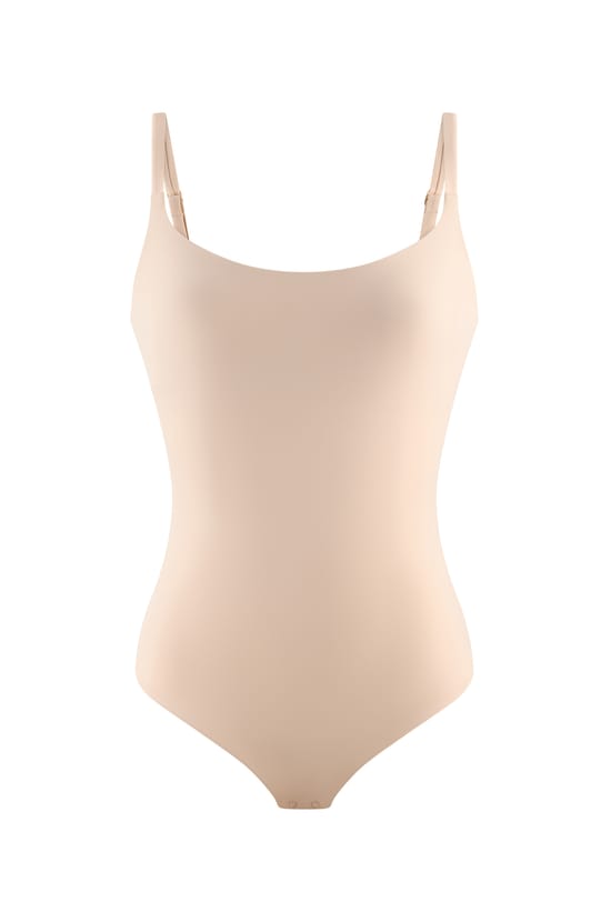 Microfibre Bodysuit with Integrated Bralette;${refinementColor}
