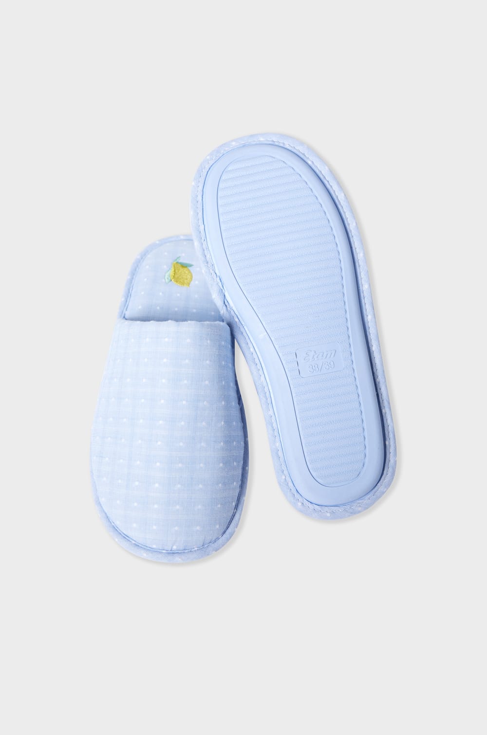 Patterned mule slippers;${refinementColor}