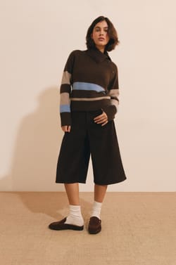 Jupe-culottes en velours c&ocirc;tel&eacute;;${refinementColor}