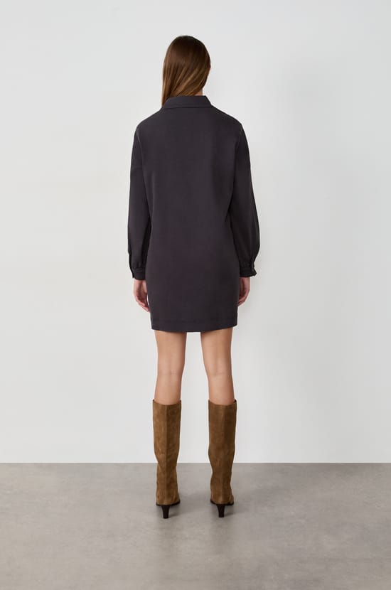 Robe courte avec boutons en coton;${refinementColor}