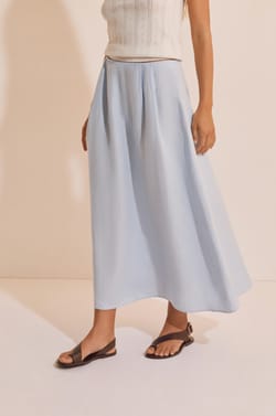 Jupe longue en lin;${refinementColor}