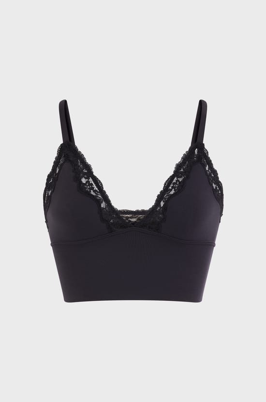 Triangle Bra in Microfibre and Lace;${refinementColor}