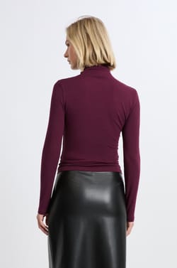 Camiseta de manga larga con cuello con lazada de algod&oacute;n;${refinementColor}