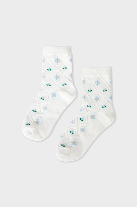 Calcetines de flores;${refinementColor}