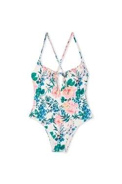 One-Piece Swimsuit with Bow;${refinementColor}