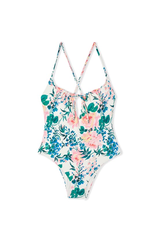 One-Piece Swimsuit with Bow;${refinementColor}