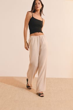 Pantalon fluide &eacute;lastiqu&eacute;;${refinementColor}