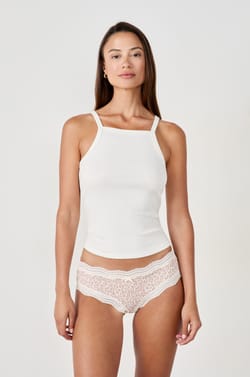 Shorty bords dentelle en microfibre imprimé léopard;${refinementColor}