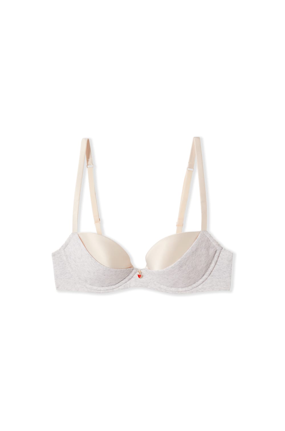 Soutien-gorge coques fines satin&eacute; en coton c&ocirc;tel&eacute; avec charm;${refinementColor}