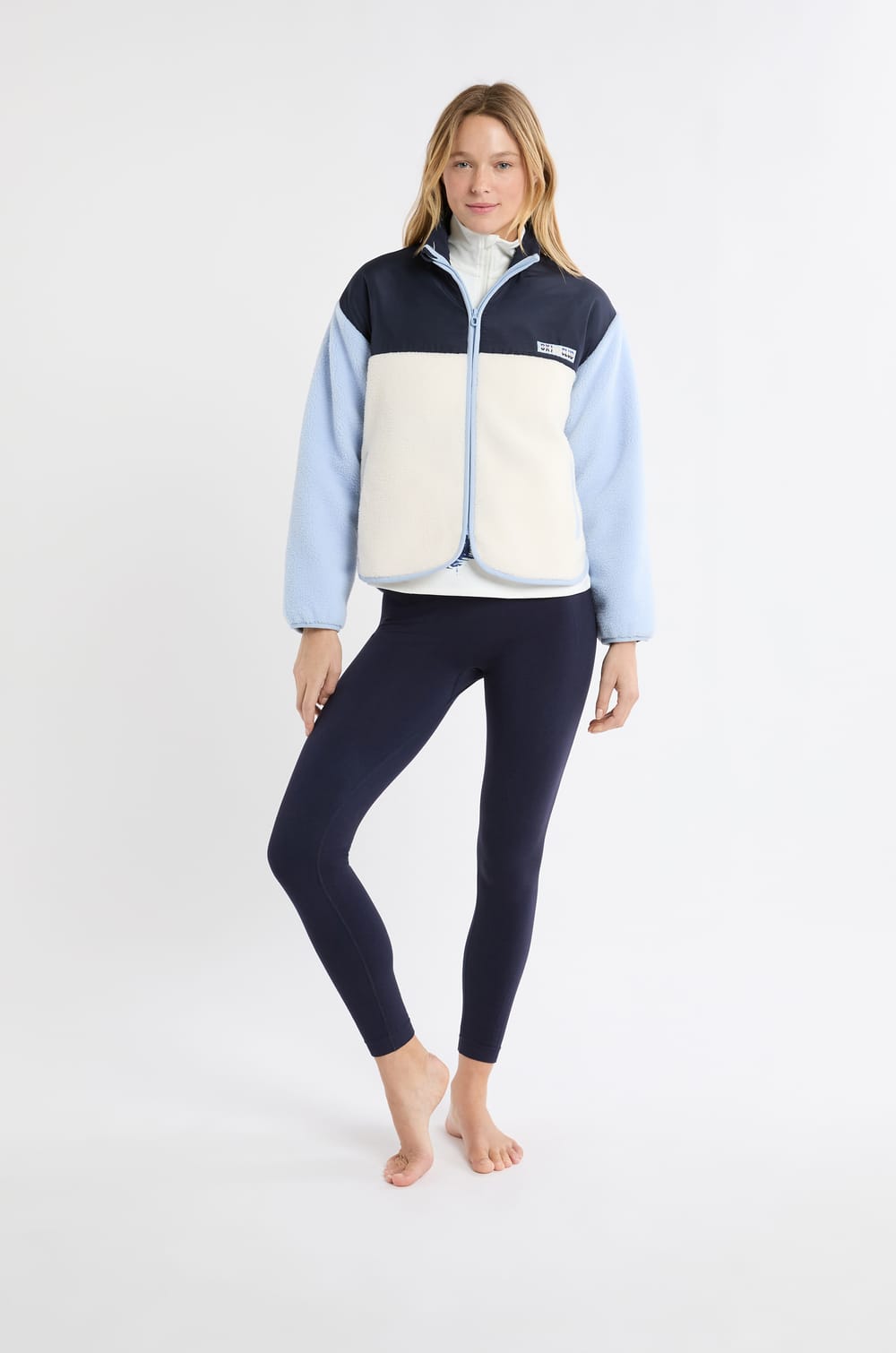 Veste effet polaire à imprimé "ski club";${refinementColor}