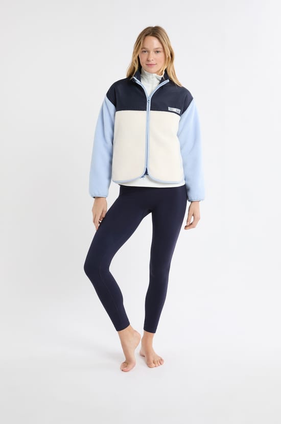 Veste effet polaire à imprimé "ski club";${refinementColor}