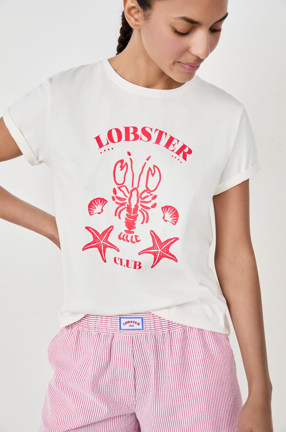 Katoenen pyjama T-shirt;${refinementColor}