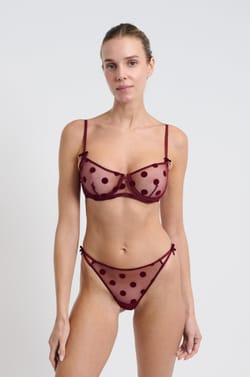 Flocked Tulle Tanga;${refinementColor}