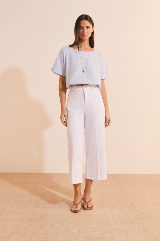 Pantalon &agrave; taille ajust&eacute;e;${refinementColor}