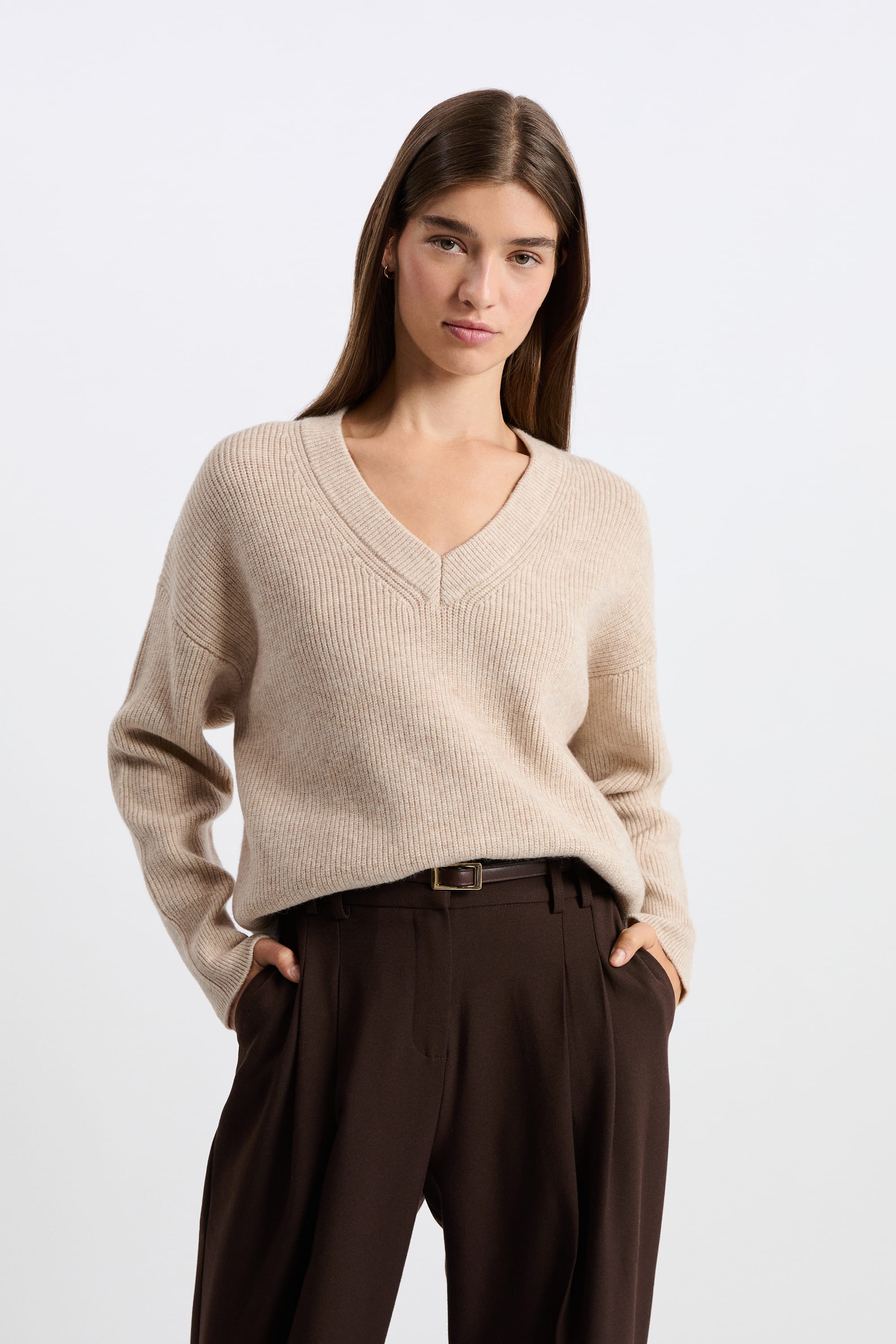 pull col v manches longues