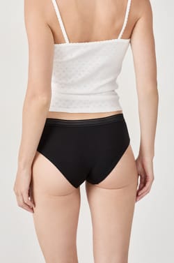 Pack of 3 cotton and lace boyshorts;${refinementColor}