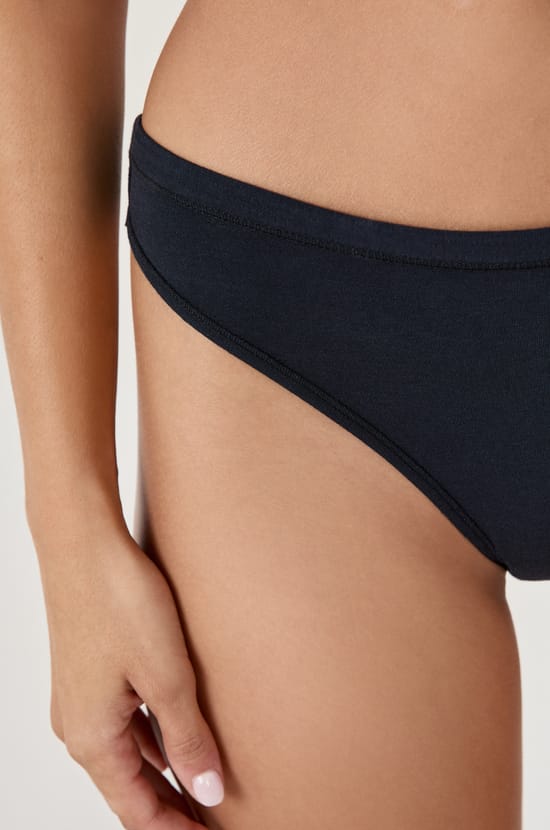 Tanga aus Baumwolle;${refinementColor}