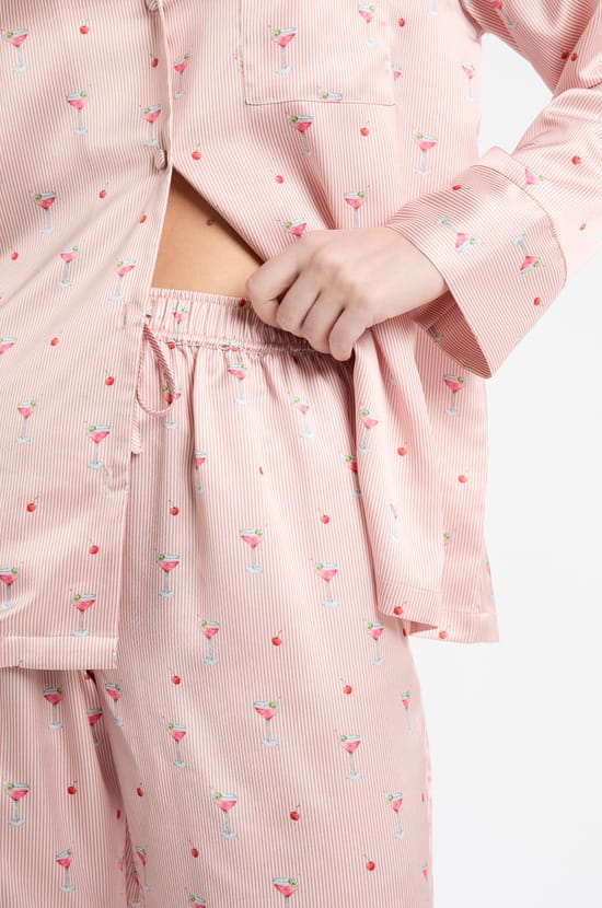 Pyjama-Hose mit Mocktail-Motiven;${refinementColor}