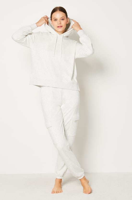 Pyjama Sweatshirt with Hood;${refinementColor}
