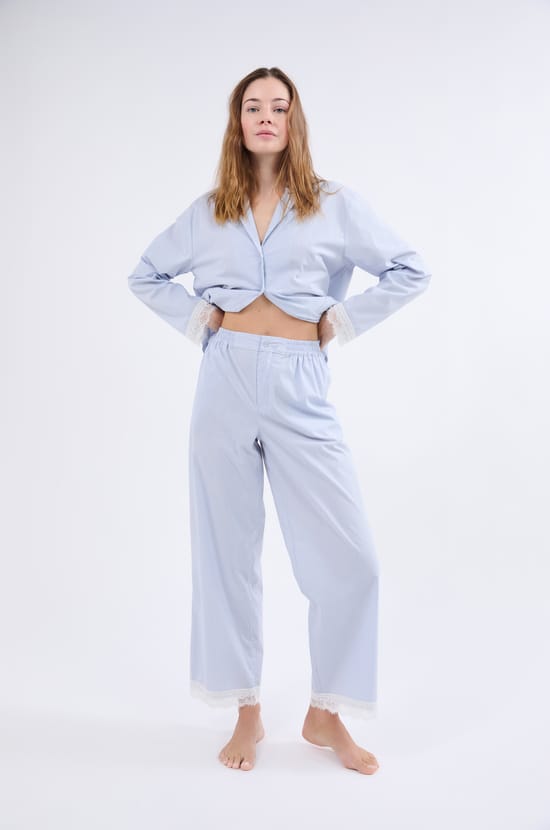 Pantalon de pyjama à rayures;${refinementColor}
