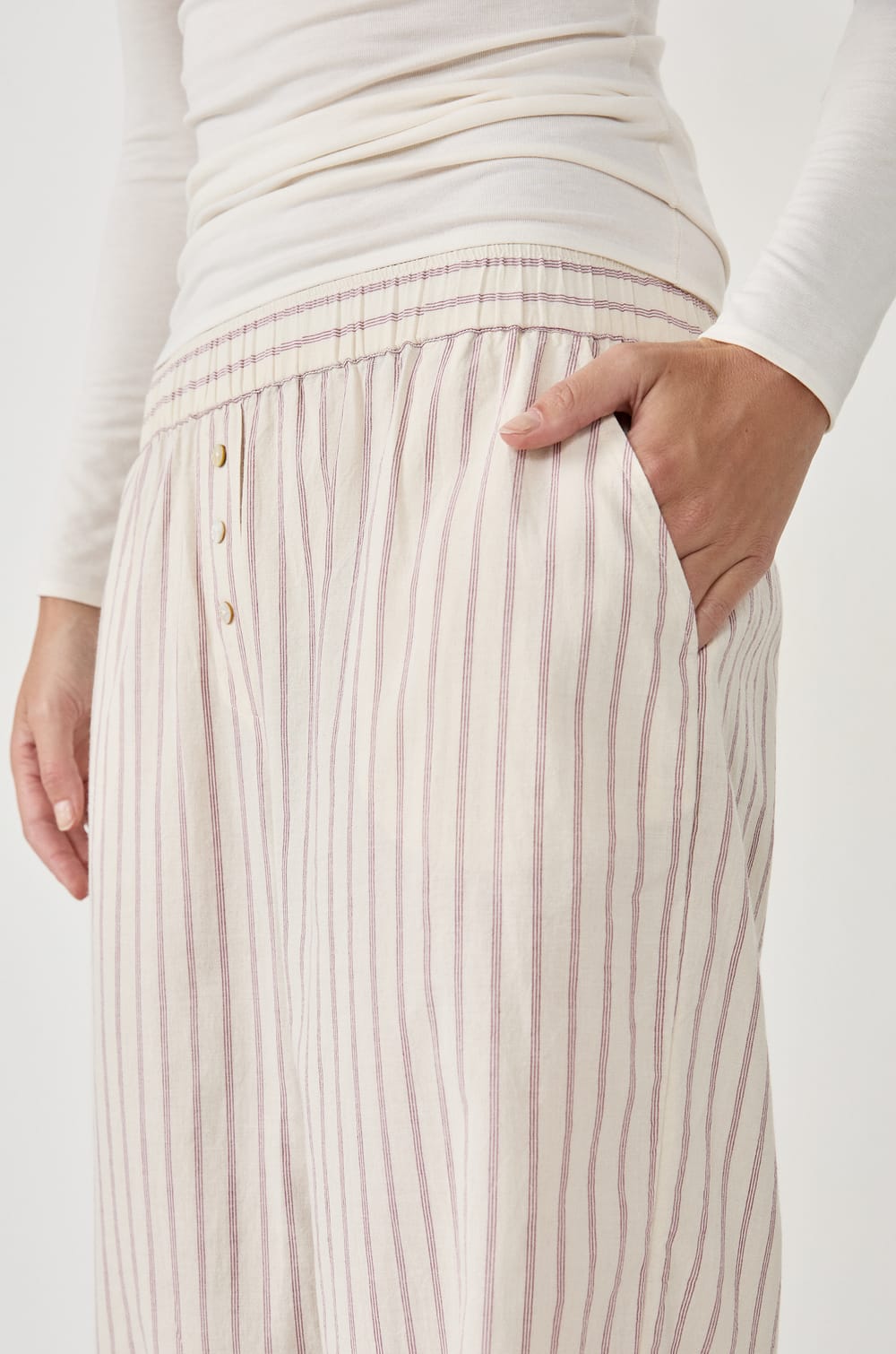 Pantalon de pyjama &agrave; rayures;${refinementColor}