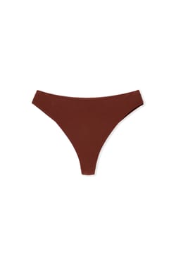 Braga de bikini brasile&ntilde;a de cintura alta satinada;${refinementColor}