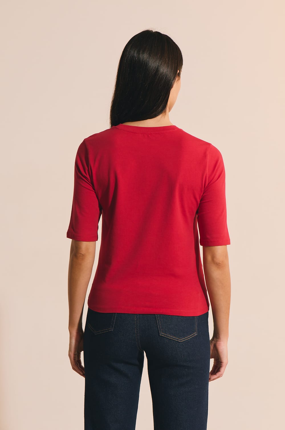 T-shirt manches courtes en coton avec &eacute;criture;${refinementColor}