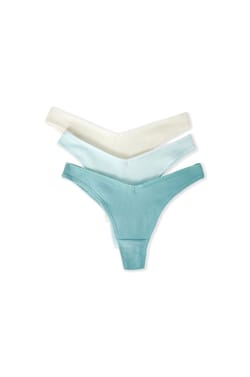Lot de 3 tangas en coton;${refinementColor}