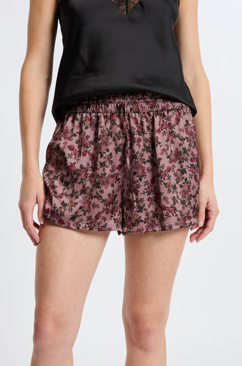 Short de pyjama satiné;${refinementColor}
