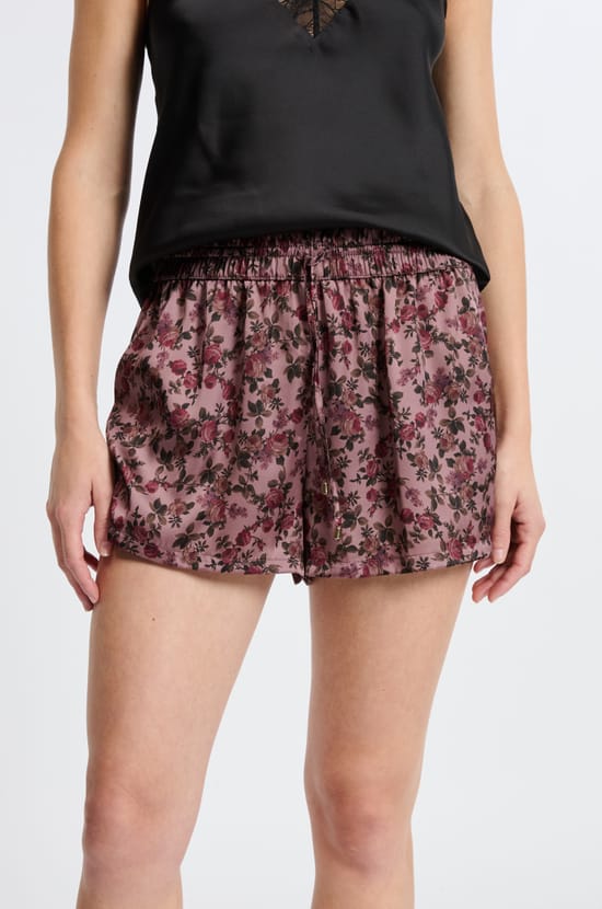 Short de pyjama satiné;${refinementColor}