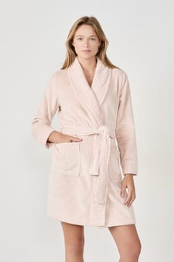 Velvet-Effect Robe;${refinementColor}