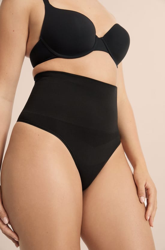 High-Waist Shaping Thong - Medium Support;${refinementColor}