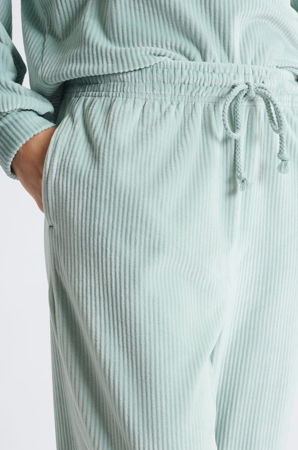 Pantalon de pyjama en velours;${refinementColor}